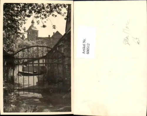 600512,Foto Ak Eisentor Tor Gitter Blick auf Kirche