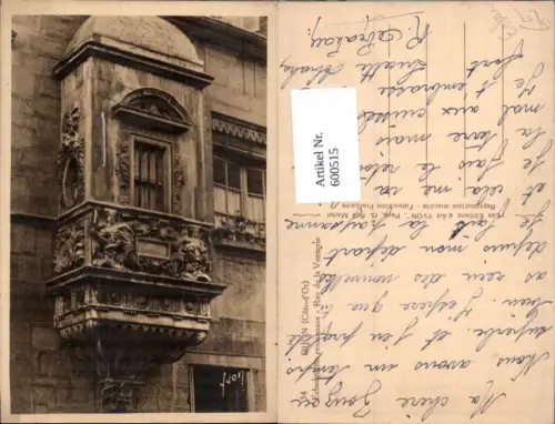 600515,Dijon Cote-d Or Echauguette renaissance Rue de la Vannerie Erker Detail Gebäude