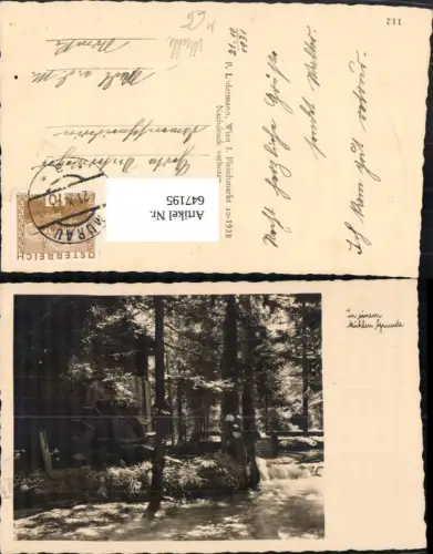 647195,Foto Ak Wassermühle Mühle In einem kühlen Grunde