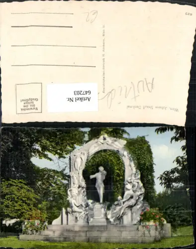 647203,Wien Vienna Johann Strauß Denkmal