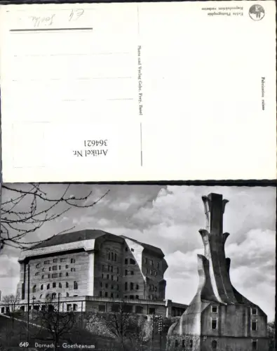 364621,Foto Ak Dornach Goetheanum Denkmal Goethe
