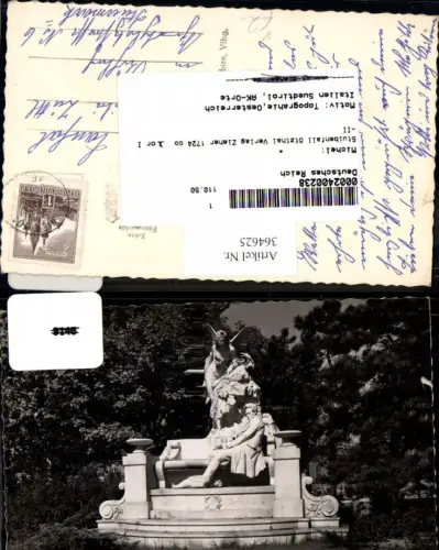 364625,Foto Ak Wien Raimund Denkmal Statue pub Foto Rhomberg Dornbirn