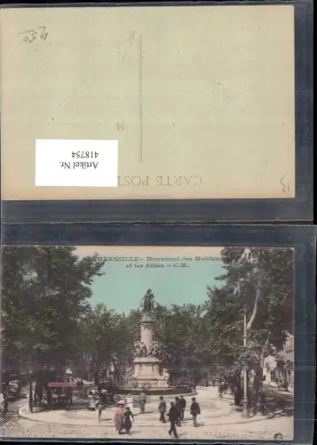 418754,Marseille Monument des Mobiles et les Allees Statue Monument