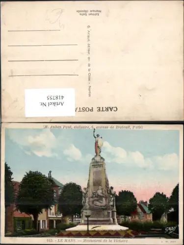 418755,Le Mans Monument de la Victoire Statue Monument