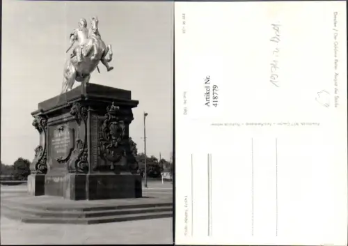 418779,Foto Ak Dresden Der Goldene Reiter August der Starke Statue Monument