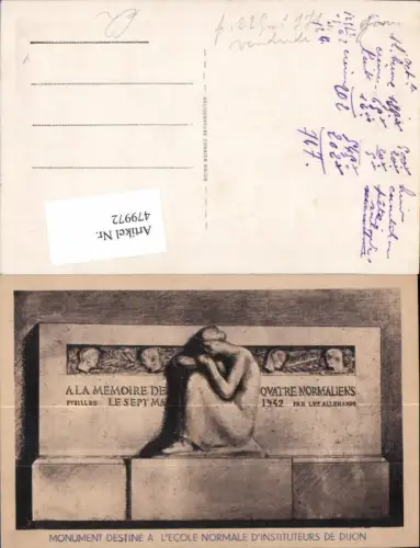 479972,Statue Monument Destine a L Ecole Normale d Instituteurs de Dijon