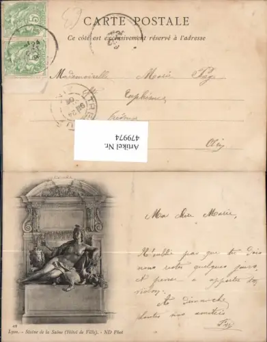 479974,Lyon Statue de la Saone Hotel de Ville Erotik