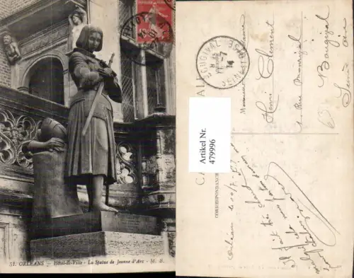 479996,Statue Orleans Hotel de Ville La Statue de Jeanne d Arc