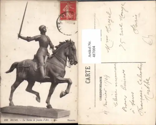 487004,Reims La Statue de Jeanne d Arc