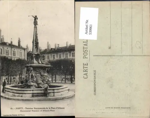539961,Nancy Fontaine Monumentale de la Place d Alliance Statue Monument Brunnen
