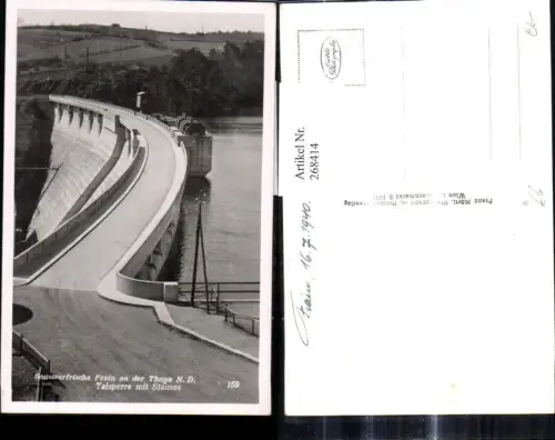 268414,Foto Ak Frain a. d. Thaya Talsperre m. Stausee 1940