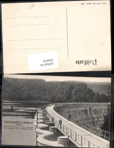 320470,Talsperre Ursttalsperre b. Gemünd Eifel Sperrmauer