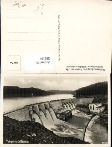 563187,Foto Ak Talsperre Kriebstein i. Sachsen