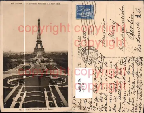 464558,Turm Paris La Tour Eiffel Eiffelturm The Trocadero Gardens