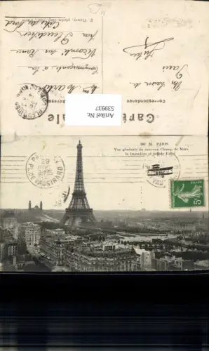539937,Paris La Tour Eiffel Eiffelturm Turm Vue generale Champ de Mars Trocadero