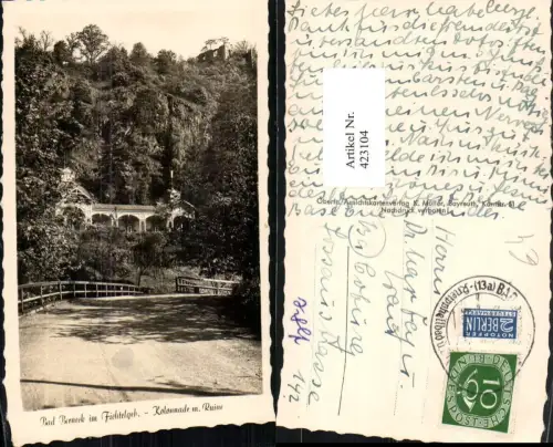 423104,Bad Berneck im Fichtelgebirge Kolonnade m. Ruine