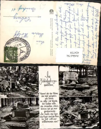 424759,Fichtelgebirge Quellen Eger Saale Naab Main Mehrbildkarte Text