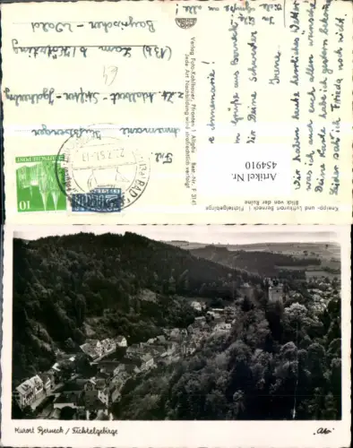 454910,Berneck im Fichtelgebirge Totale von d. Ruine