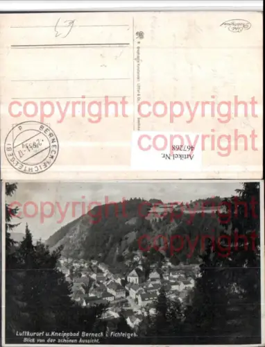 467268,Bad Berneck im Fichtelgebirge Totale von d. Schönen Aussicht