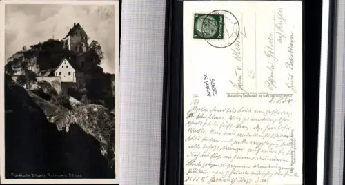 529976,Foto Ak Fränkische Schweiz Pottenstein Schloss