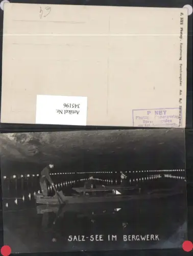 345196,Foto AK Salzsee im Bergwerk b. Berchtesgaden Zille
