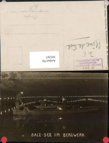 345267,Foto AK Salzsee See im Bergwerk b. Berchtesgaden Zille Bergbau