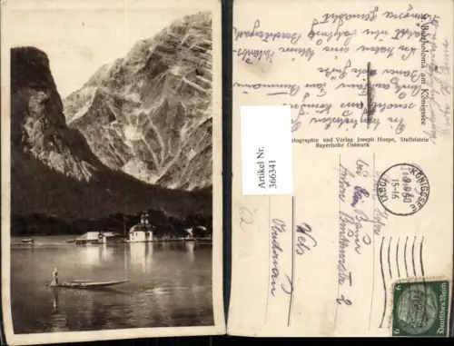 366341,St. Bartholomä Kapelle am Königssee b. Schönau Bergkulisse Zille