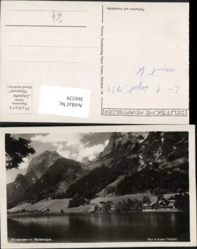 366539,Hintersee See b. Ramsau m. Reiteralpe Bergkulisse pub Foto H. Huber 1422