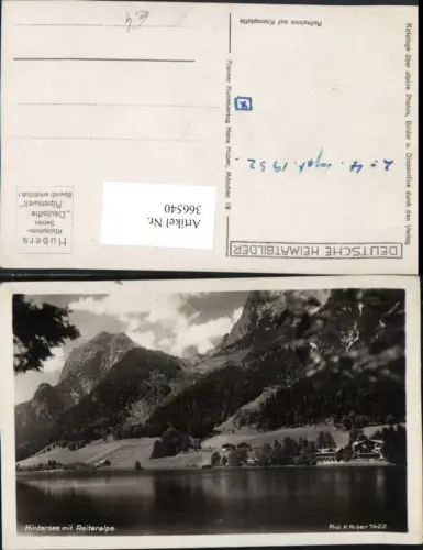 366540,Hintersee See b. Ramsau m. Reiteralpe Bergkulisse pub Foto H. Huber 1422