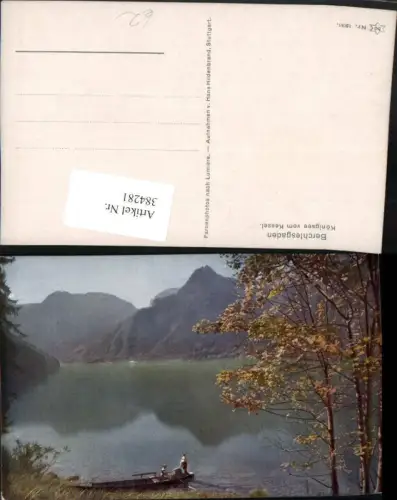 384281.Berchtesgaden Königssee See vom Kessel Zille Boot Bergkulisse