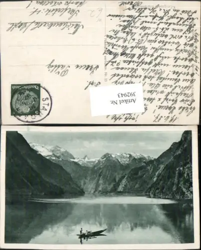 392943,Königssee See b. Schönau Bergkulisse Zille Boot