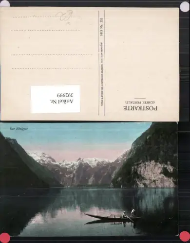 392999,Königssee See b. Schönau Bergkulisse Zille Boot