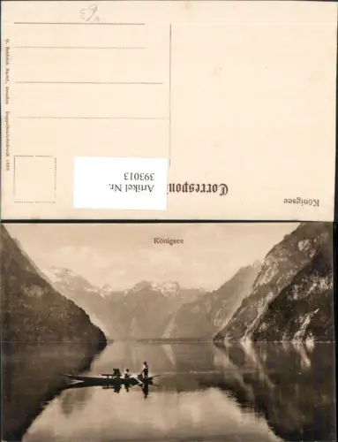 393013,Königssee See b. Schönau Zille Boot Bergkulisse