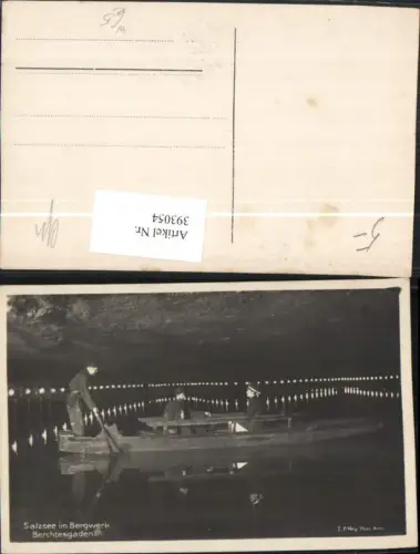 393054,Berchtesgaden Salzsee See im Bergwerk Zille Boot