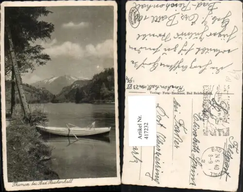 417232,Thumsee See b. Bad Reichenhall Ruderboot Bergkulisse Feldpost