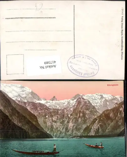 417389,Königssee See b. Schönau Zille Bergkulisse