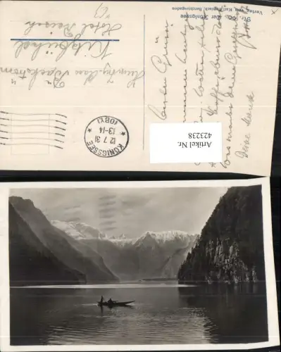 423238,Königssee See b. Schönau Bergkulisse Zille Boot