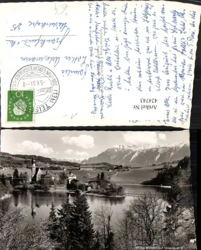 424743,Höglwörth b. Anger Kloster m. Untersberg Bergkulisse