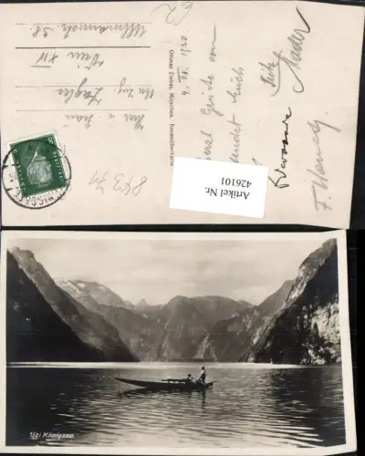 426101,Königssee See b. Schönau Zille Boot Bergkulisse