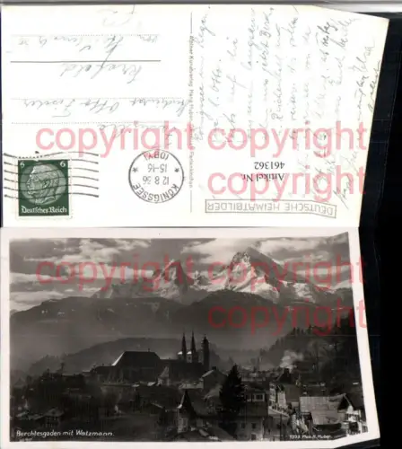 461362,Berchtesgaden Totale m. Watzmann Bergkulisse pub H. Huber 1393