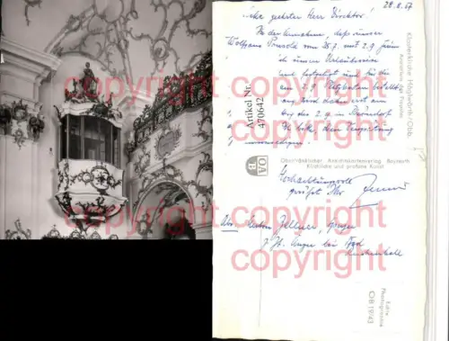 470642,Höglwörth b. Anger Klosterkirche Aratorium des Propstes