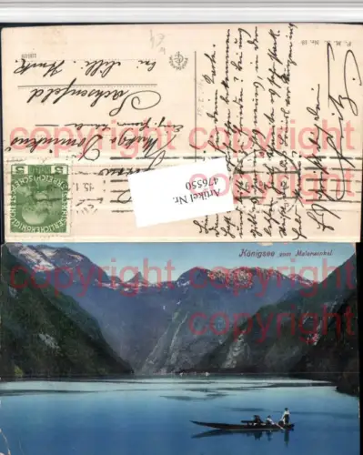 476550,Königssee See b. Schönau Zille Boot Bergkulisse