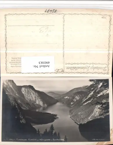 490583,Königssee See m. Bartholomä b. Schönau pub H. Huber 1108