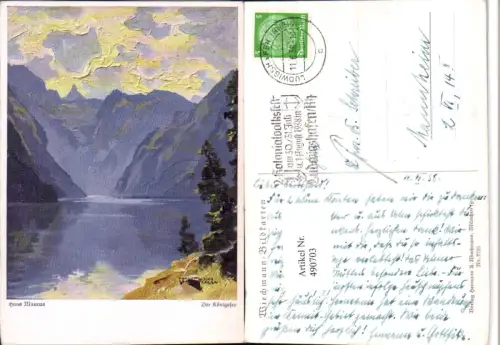 490703,Künstler AK H. Maurus Königssee Schönau Volksfest 1938 Ludwigshafen