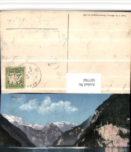 507760,Königssee See b. Schönau Zille Bergkulisse pub Purger e Co 1013