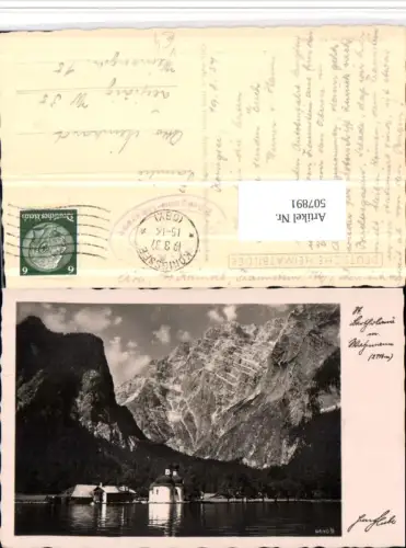 507891,St. Bartholomä am Königssee b. Schönau Bergkulisse pub H. Huber 4640