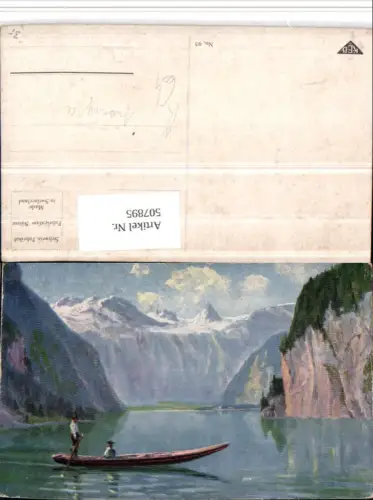 507895,Künstler AK Königssee See b. Schönau Zille Bergkulisse