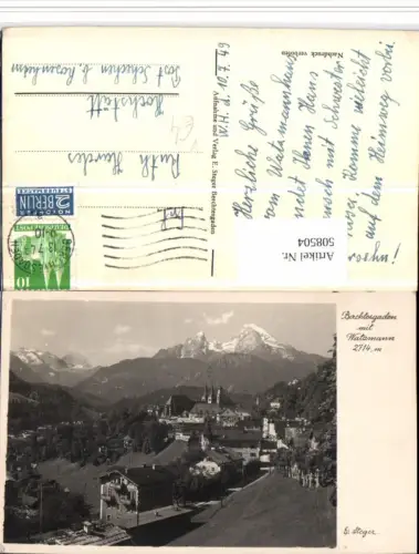 508504,Berchtesgaden Totale m. Watzmann Bergkulisse pub E. Steger