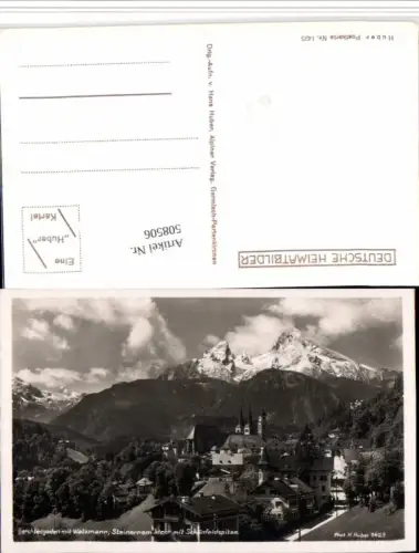 508506,Berchtesgaden Totale m. Watzmann Bergkulisse pub H. Huber 1423