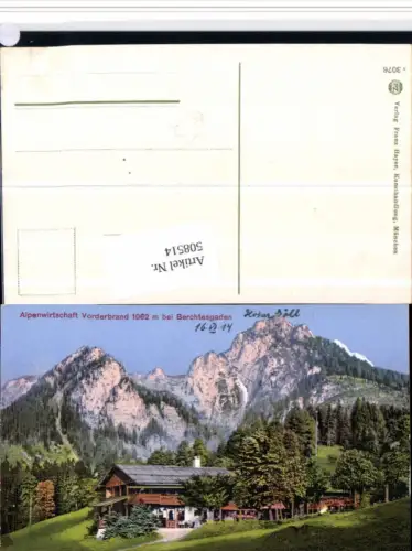 508514,Alpenwirtschaft Vorderbrand b. Berchtesgaden Bergkulisse